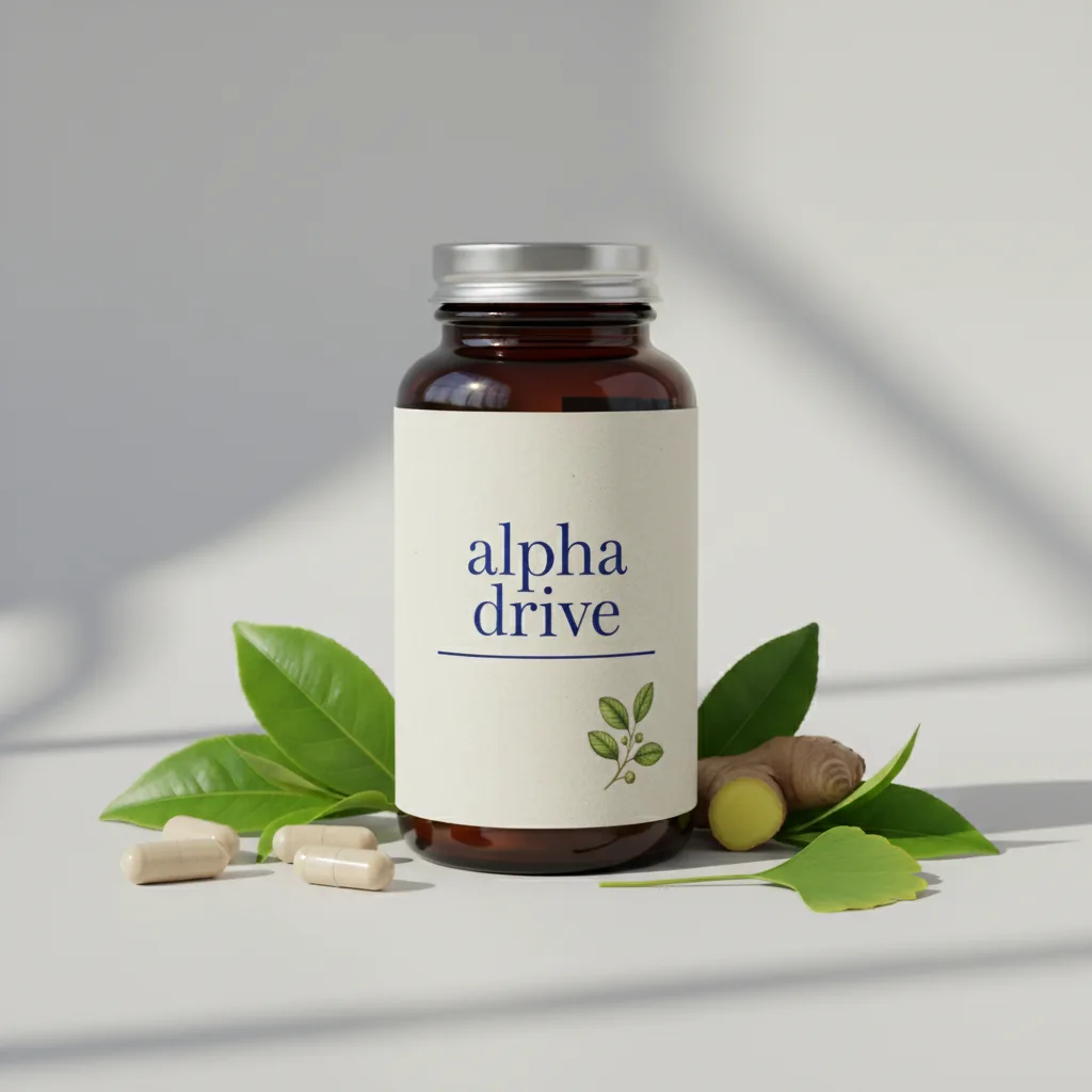 Alpha Drive witte supplement pot met lichtblauwe hexagonale accenten